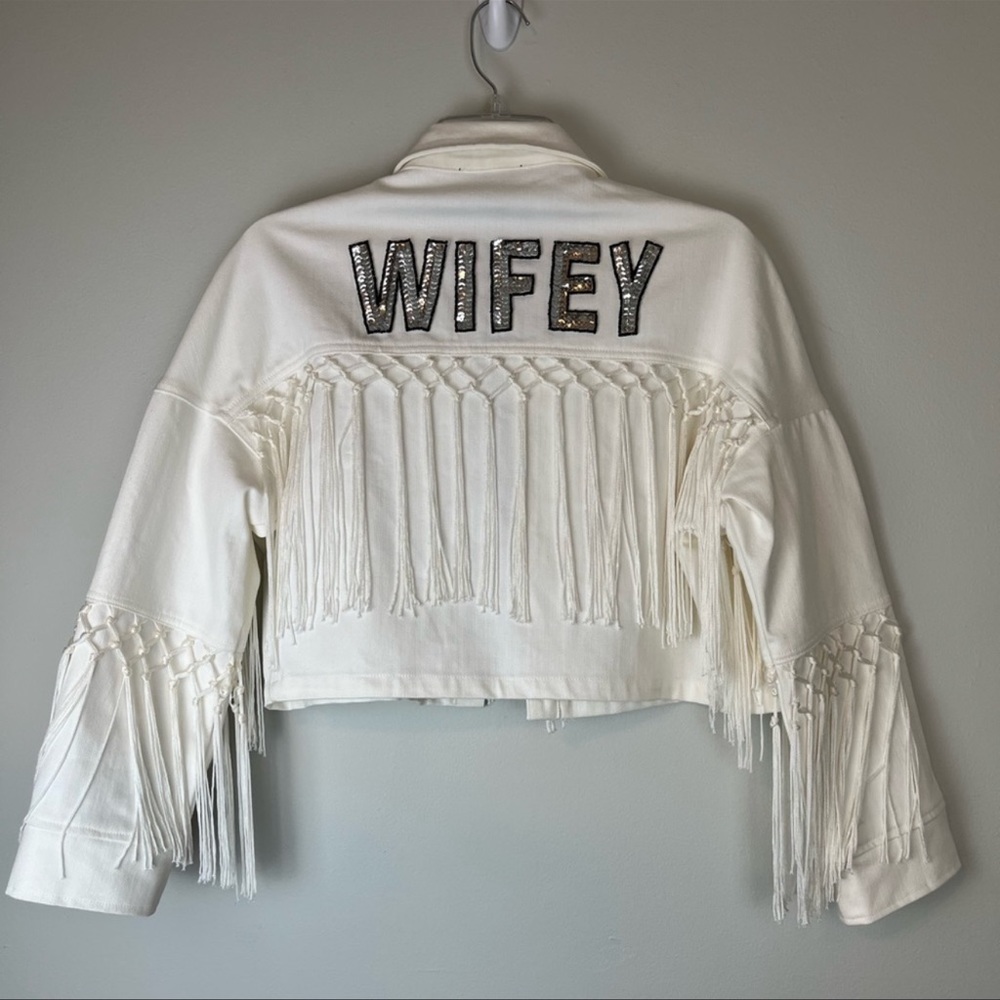 White Denim Bridal Jacket. EastNWest Label